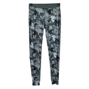 Kari Traa Leggings Pants Base Layer Size Small Green Stretch Skiing Ladies